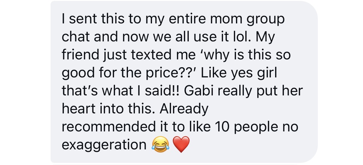 Mom testimonial